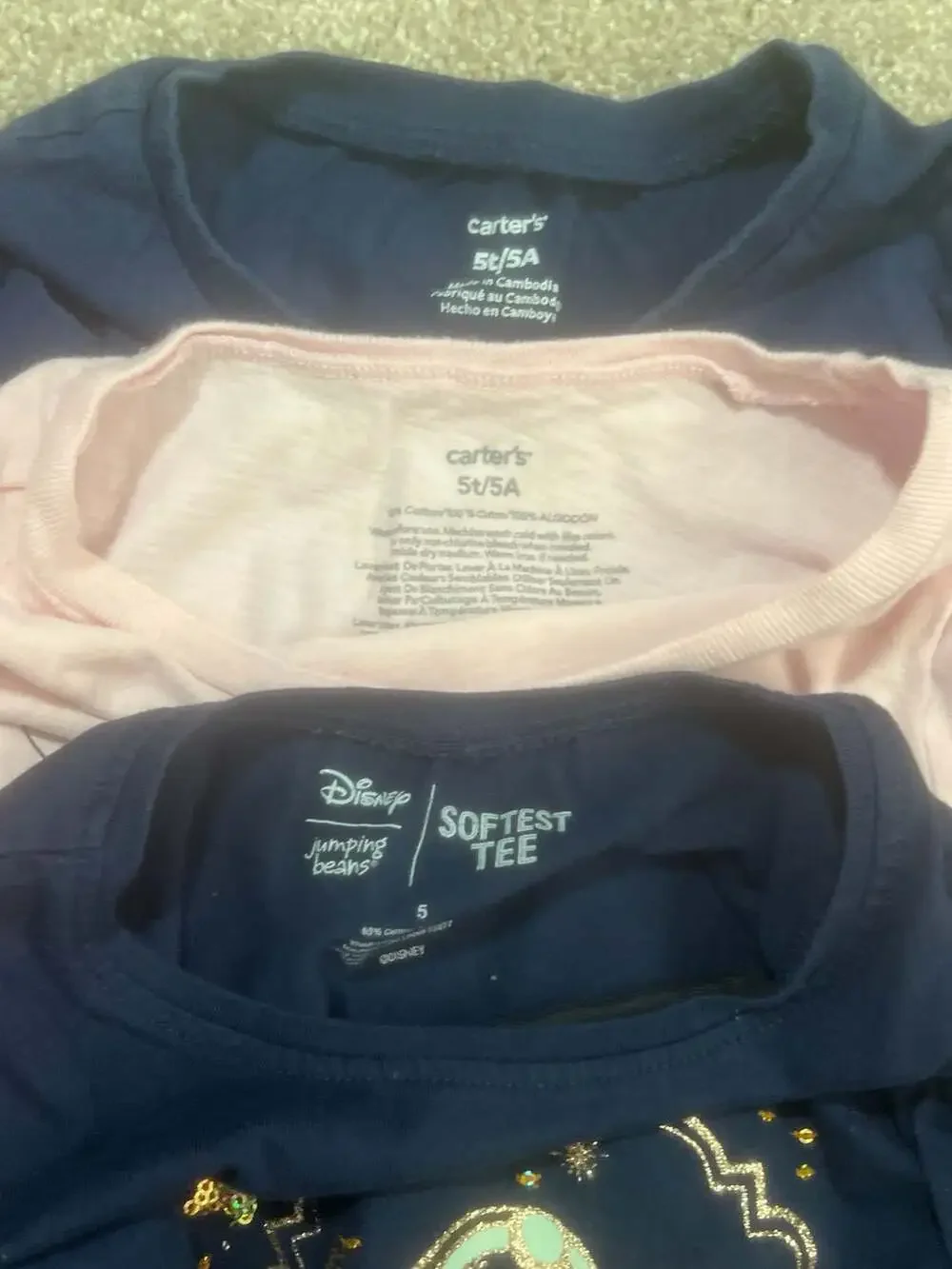 Girls Long Sleeve Graphic T-Shirt Lot Size 5T Assorted Brands